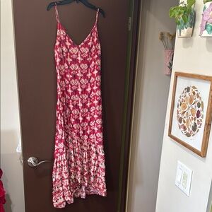 ViX Paula Hermanny Midi Spaghetti Strap Rayon Dress
